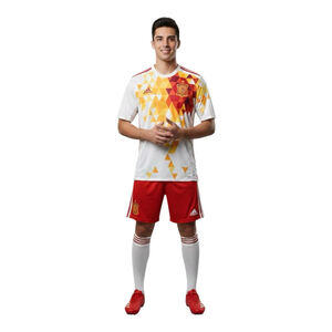 Adidas Spain Soccer Jersey Adizero White Red Yellow Futbol Shirt Men’s L